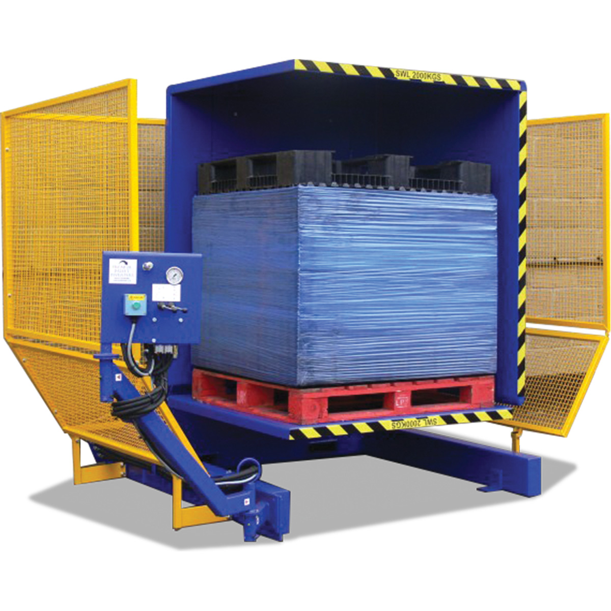 pallet changer enables you to change loaded trays or damaged trays more quickly and easily.