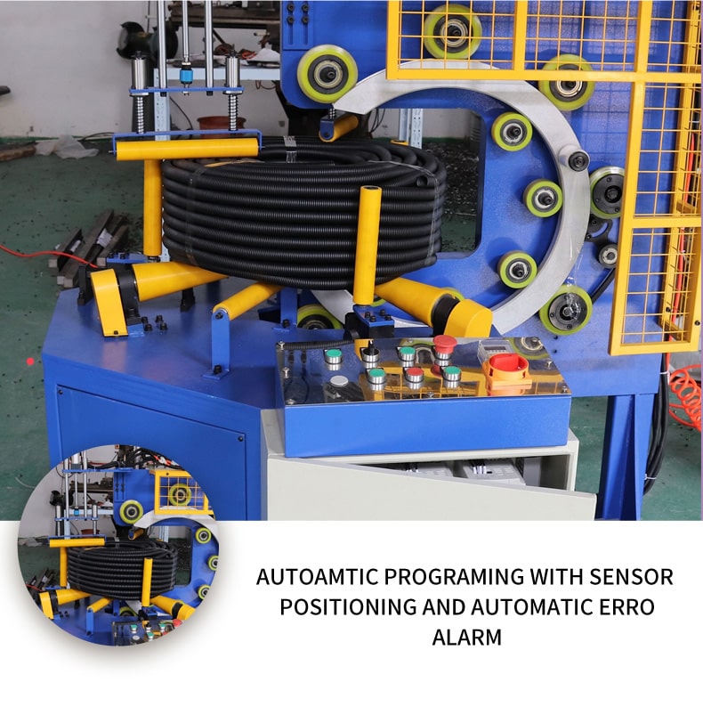 Corrugated hose packing machine